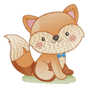 Cute Fox (Quick Stitch) Embroidery Design