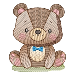 Cute Teddy Bear (Quick Stitch) Embroidery Design