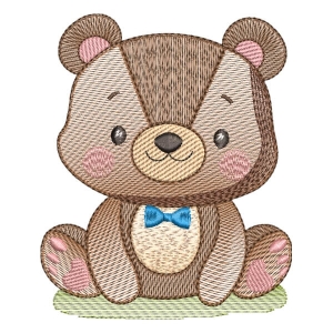 Matriz de bordado Urso Cute (Pontos Leves)