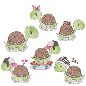 Turtles (Quick Stitch) Design Pack