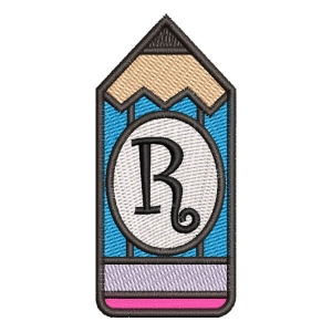 Back to School Alphabet R Embroidery Design