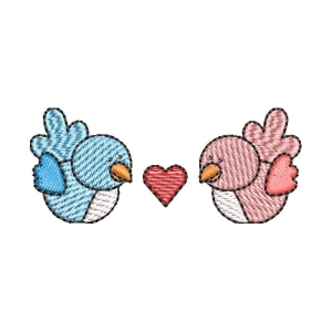 Couple of Birds (Quick Stitch) Embroidery Design