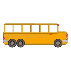 School Bus (Applique) Embroidery Design