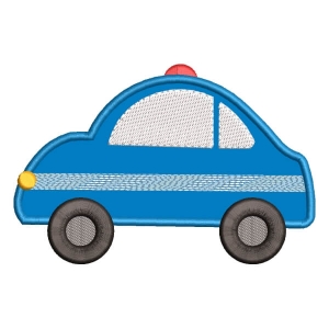 Police Car (Applique) Embroidery Design