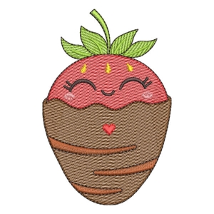 Cute Strawberry (Quick Stitch) Embroidery Design
