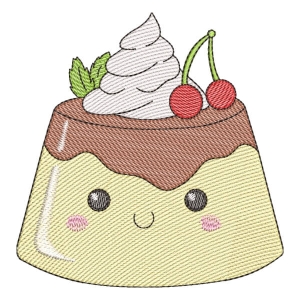 Cute Pudding (Quick Stitch) Embroidery Design