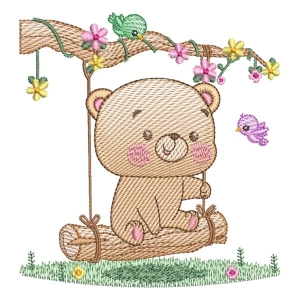 Teddy Bear (Quick Stitch) Embroidery Design