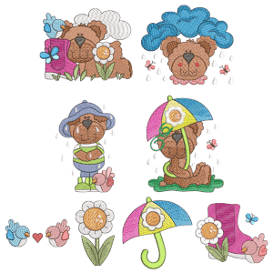 Teddy Bears in the Garden (Quick Stitch) Design Pack