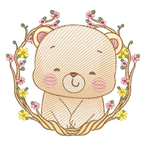 Bear in Frame (Quick Stitch) Embroidery Design