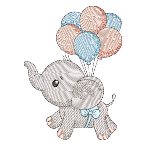 Elephant (Quick Stitch) Embroidery Design