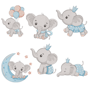 Elephants (Quick Stitch) Design Pack