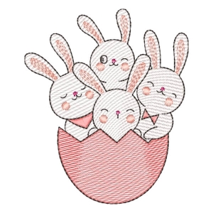 Bunnies (Quick Stitch) Embroidery Design