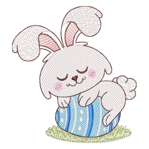 Sleeper Bunny (Quick Stitch) Embroidery Design