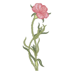 Flower Agrostemma Embroidery Design