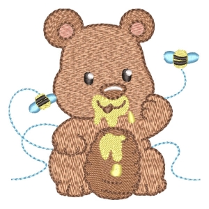 Teddy Bear Embroidery Design