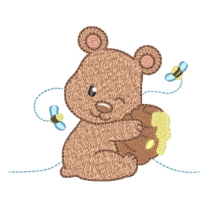 Teddy Bear Embroidery Design