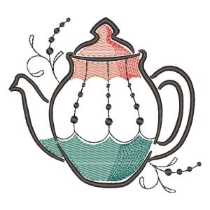 Teapot (Quick Stitch) Embroidery Design
