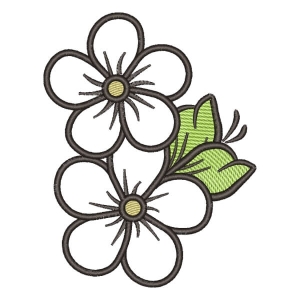 Flowers (Applique) Embroidery Design