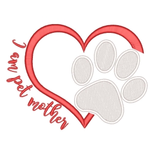 Pet Mother Embroidery Design