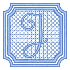 Alphabet with Frame J Embroidery Design