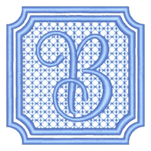 Alphabet with Frame B Embroidery Design