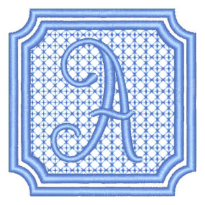Alphabet with Frame A Embroidery Design