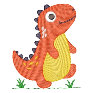 Matriz de bordado Dinossauro Cute (Pontos Leves)