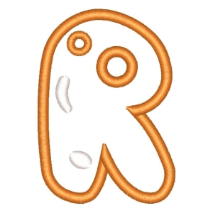 Keyholder Aplhabet Letter R (Applique) Embroidery Design