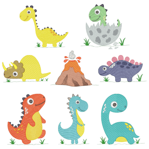 Cute Dinossaurs (Quick Stitch) Design Pack