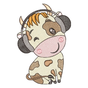 Cute Cow (Quick Stitch) Embroidery Design