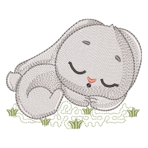 Sleeping Bunny (Quick Stitch) Embroidery Design