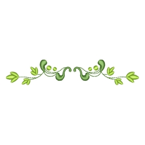 Leaf Bar Embroidery Design