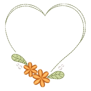 Flowers Frame Embroidery Design