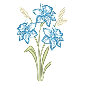 Delicate Flower Embroidery Design