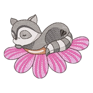 Raccoon (Quick Stitch) Embroidery Design