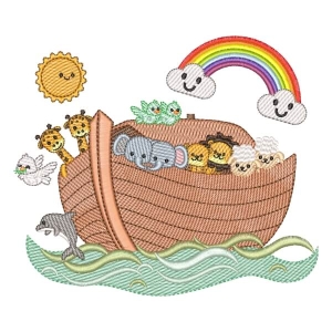 Animals in the Ark (Quick Stitch) Embroidery Design