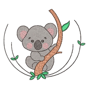 Koala in Frame (Quick Stitch) Embroidery Design