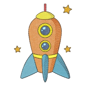Rocket (Quick Stitch) Embroidery Design