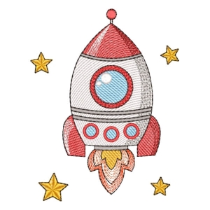 Rocket (Quick Stitch) Embroidery Design