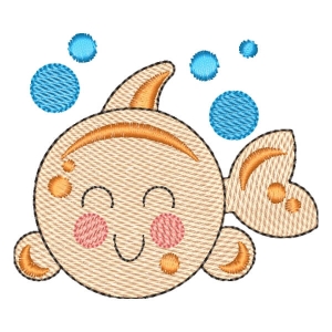 Cute Fish (Quick Stitch) Embroidery Design