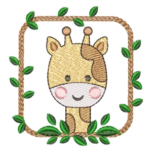 Giraffe in Frame (Quick Stitch) Embroidery Design
