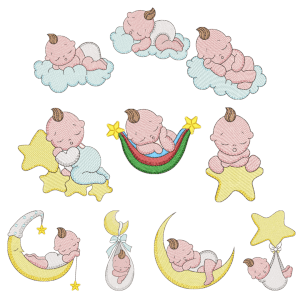 Babies on Sky (Quick Stitch) Design Pack