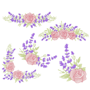 Roses Arrangement (Quick Stitch) Design Pack
