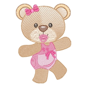 Teddy Bear (Quick Stitch) Embroidery Design