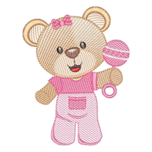 Teddy Bear (Quick Stitch) Embroidery Design