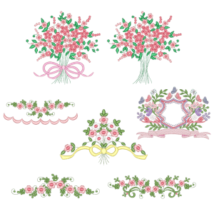 Flower Arrangement Borders Design Pack