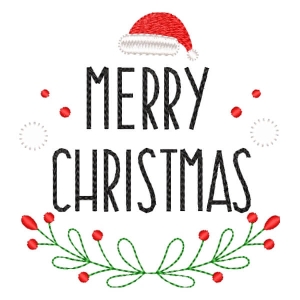 Christmas Message Embroidery Design