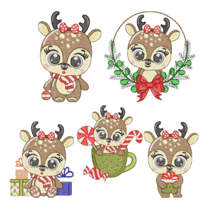 Beautiful Reindeers (Quick Stitch) Design Pack