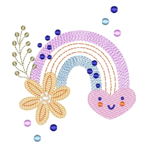 Spring Rainbow (Quick Stitch) Embroidery Design