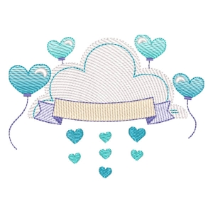 Cute Cloud (Quick Stitch) Embroidery Design